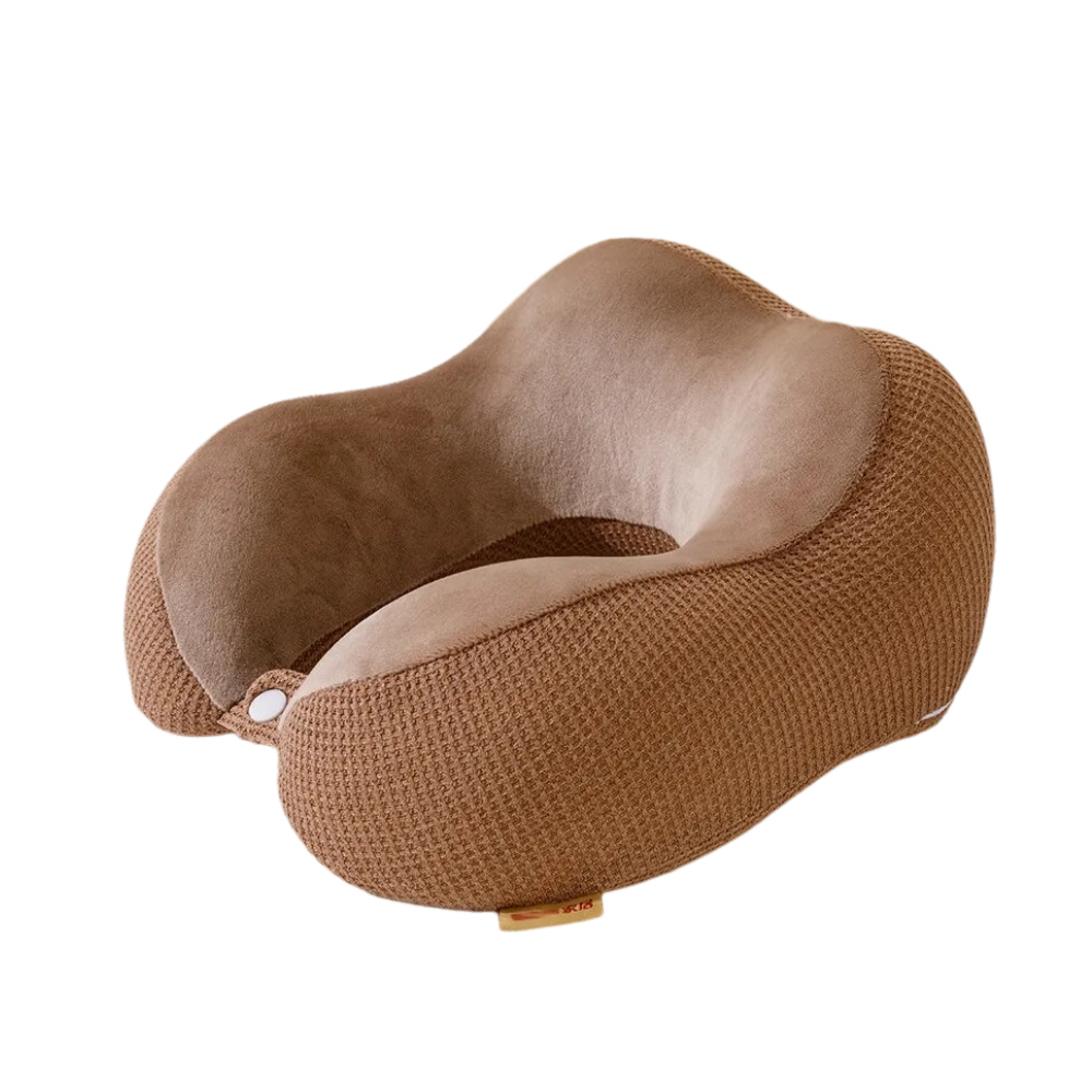 Anypack Neck Pillow Dark Brown Memory Foam Slow Rebound Comfortable Sleep Headrest-Neck Pillow-PEROZ Accessories