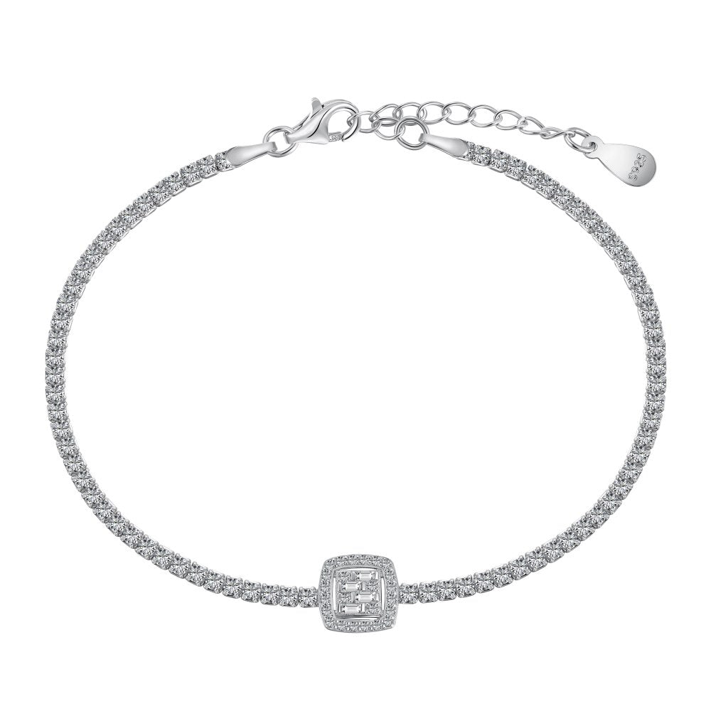 Anyco Bracelet Iced Out Bracelet Rectangle Cz Cubic Zirconia Square Shape Bracelet Women Diamond Bracelet Cuban Chain Link-Bracelets-PEROZ Accessories