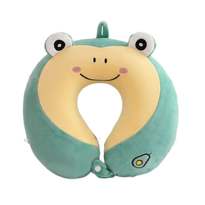 Anypack Neck Pillow Frog Cartoon Memory Cotton U-shaped Soft Fluffy Comfortable Sleep Headrest-Neck Pillow-PEROZ Accessories