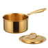 Anygleam Cookware Saucepan Gold 304 Stainless Stainless Milk Pot Soup Noodle Small Pot Dormitory Thickening with Lid Long Handle Induction-Pots-PEROZ Accessories