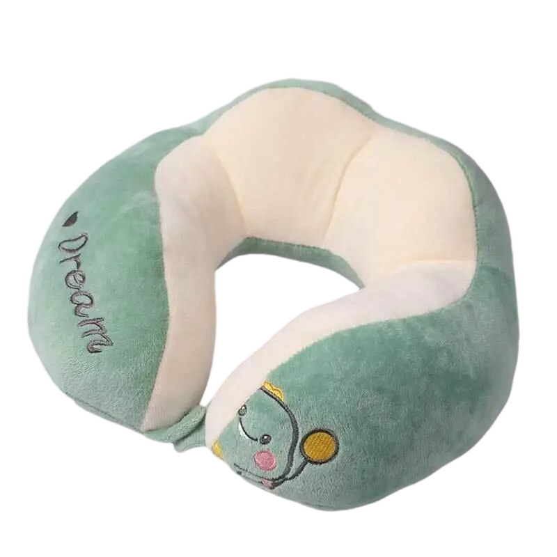 Anypack Neck Pillow Green Cartoon Cute U-Shaped Comfortable Sleep Headrest-Neck Pillow-PEROZ Accessories