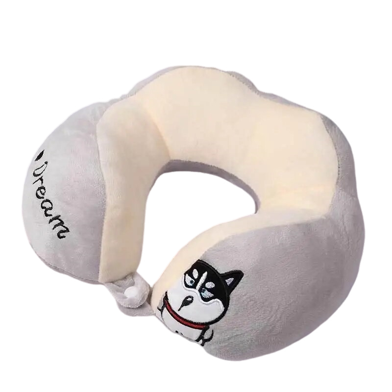 Anypack Neck Pillow Grey Cartoon Cute U-Shaped Comfortable Sleep Headrest-Neck Pillow-PEROZ Accessories