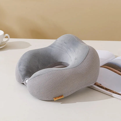 Anypack Neck Pillow Light Gray Memory Foam Slow Rebound Comfortable Sleep Headrest-Neck Pillow-PEROZ Accessories