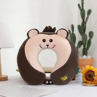 Anypack Neck Pillow Monkey Cartoon Memory Cotton U-shaped Soft Fluffy Comfortable Sleep Headrest-Neck Pillow-PEROZ Accessories