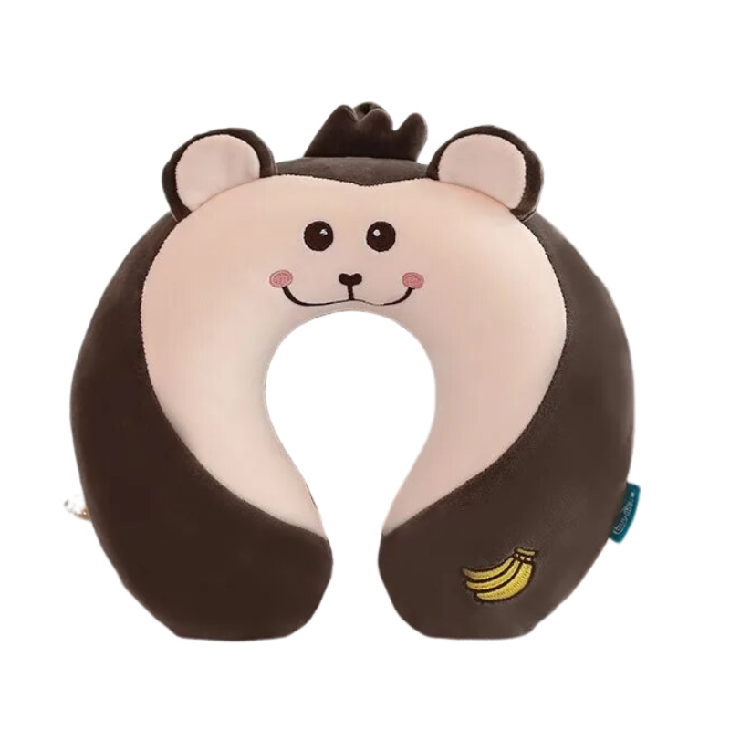 Anypack Neck Pillow Monkey Cartoon Memory Cotton U-shaped Soft Fluffy Comfortable Sleep Headrest-Neck Pillow-PEROZ Accessories