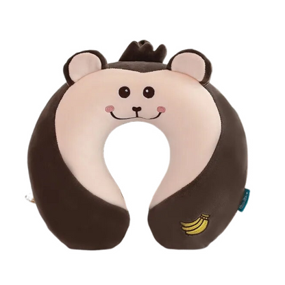 Anypack Neck Pillow Monkey Cartoon Memory Cotton U-shaped Soft Fluffy Comfortable Sleep Headrest-Neck Pillow-PEROZ Accessories