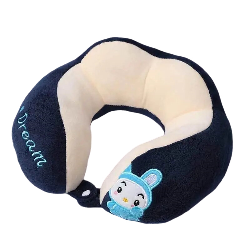 Anypack Neck Pillow Navy Blue Cartoon Cute U-Shaped Comfortable Sleep Headrest-Neck Pillow-PEROZ Accessories