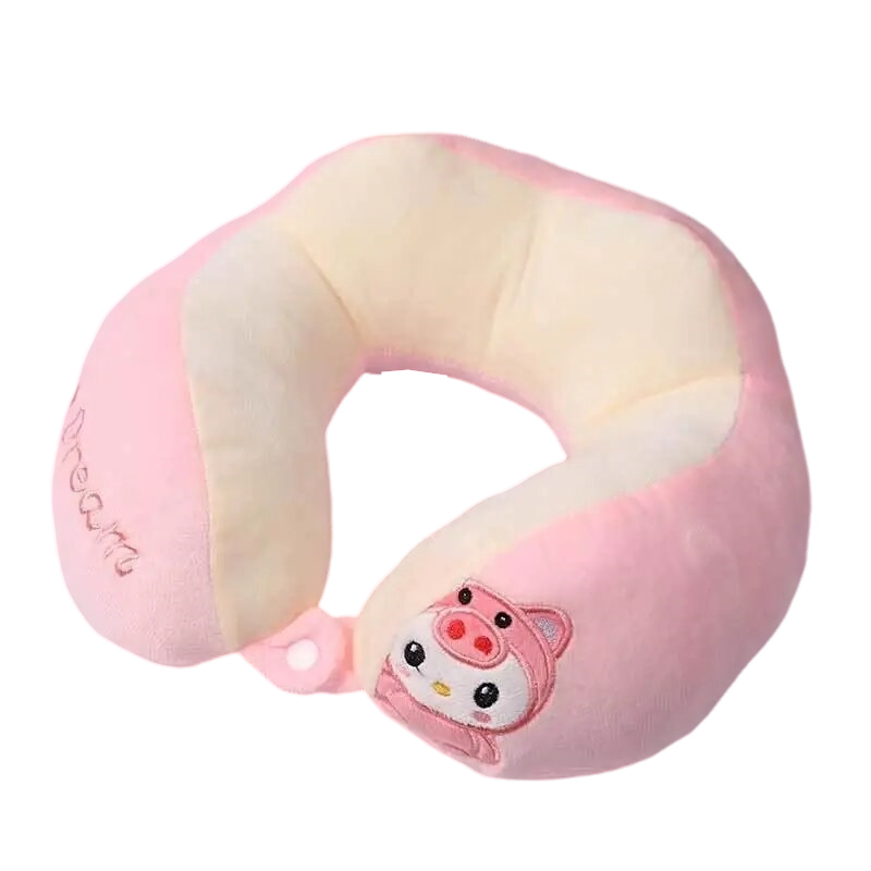 Anypack Neck Pillow Pink Cartoon Cute U-Shaped Comfortable Sleep Headrest-Neck Pillow-PEROZ Accessories