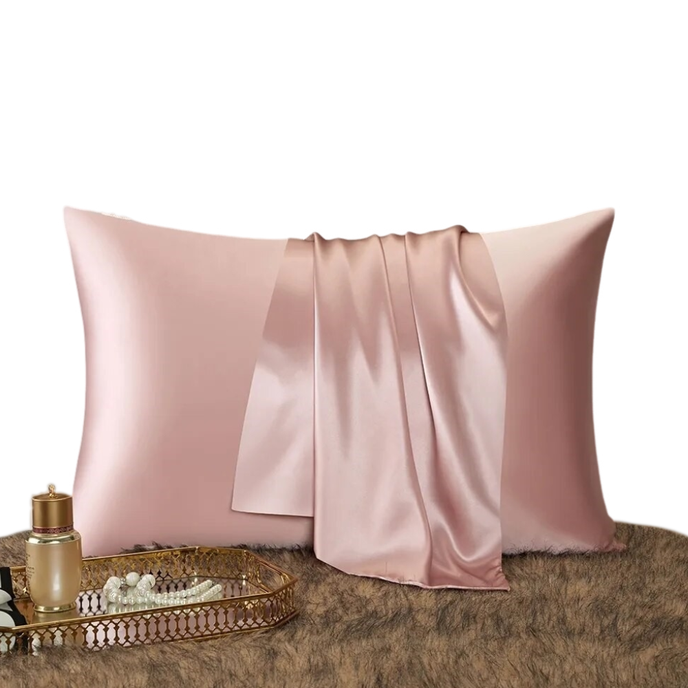 Anyhouz Pillowcase 51x66cm Pink Natural Mulberry Silk For Comfortable And Relaxing Home Bed-Pillowcases-PEROZ Accessories