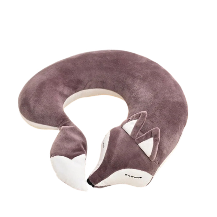 Anypack Neck Pillow Purple Fox Creative Cartoon U-Shaped Cute Comfortable Sleep Headrest-Neck Pillow-PEROZ Accessories