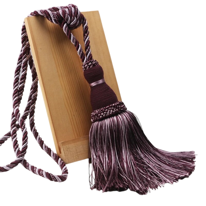 Anyhouz Curtain Tie Purple Tassel Curtain Tieback Hanging Ball Curtains Holder Buckle Accessories-Curtain Tie-PEROZ Accessories
