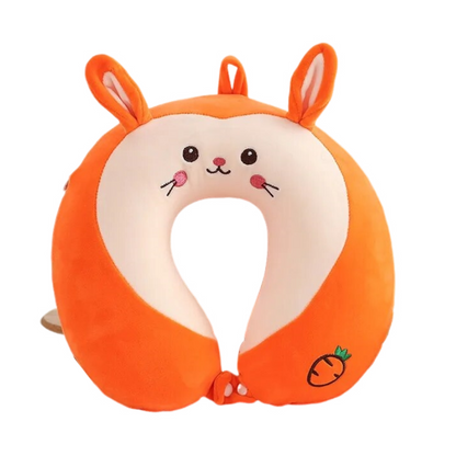 Anypack Neck Pillow Orange Cat Cartoon Memory Cotton U-shaped Soft Fluffy Comfortable Sleep Headrest-Neck Pillow-PEROZ Accessories