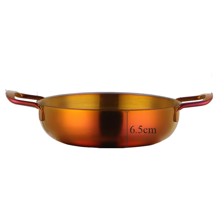 Anygleam Stock Pot Rainbow no.3-L Stainless Steel HotPot Without Lid Single-Layer Cooking Soup Noodle Sea Food Home Kitchen Restaurant Tools-Pots-PEROZ Accessories