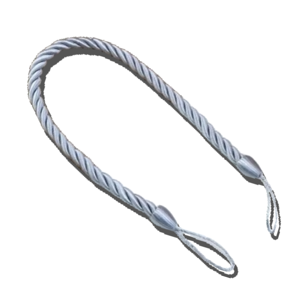 Anyhouz Curtain Tie Silver Simple Curtain Tieback Handmade Rope Buckle Home Decor Curtains-Curtain Tie-PEROZ Accessories