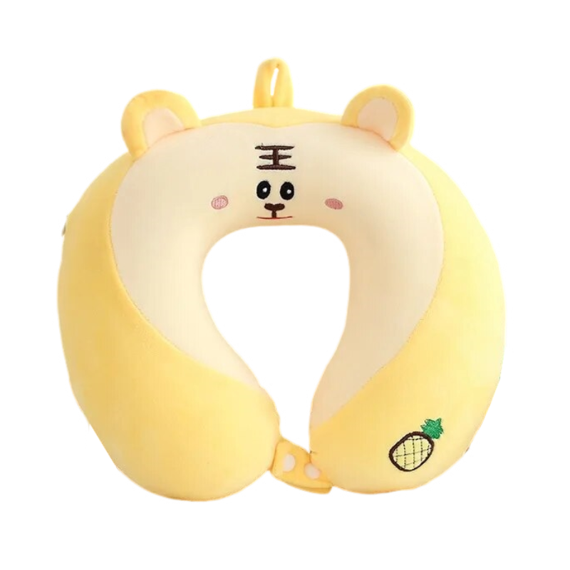 Anypack Neck Pillow Tiger Cartoon Memory Cotton U-shaped Soft Fluffy Comfortable Sleep Headrest-Neck Pillow-PEROZ Accessories