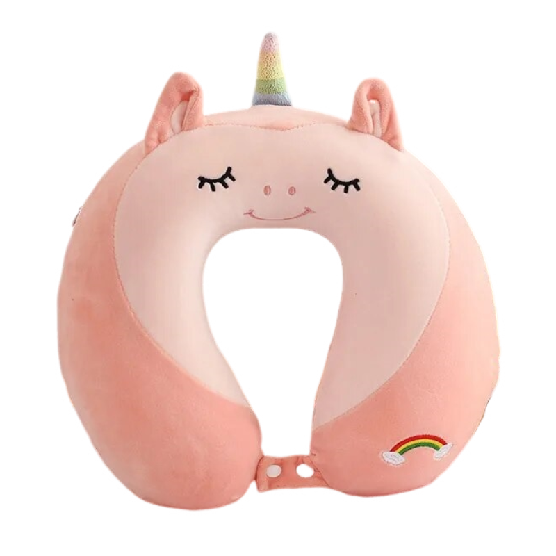 Anypack Neck Pillow Unicorn Cartoon Memory Cotton U-shaped Soft Fluffy Comfortable Sleep Headrest-Neck Pillow-PEROZ Accessories