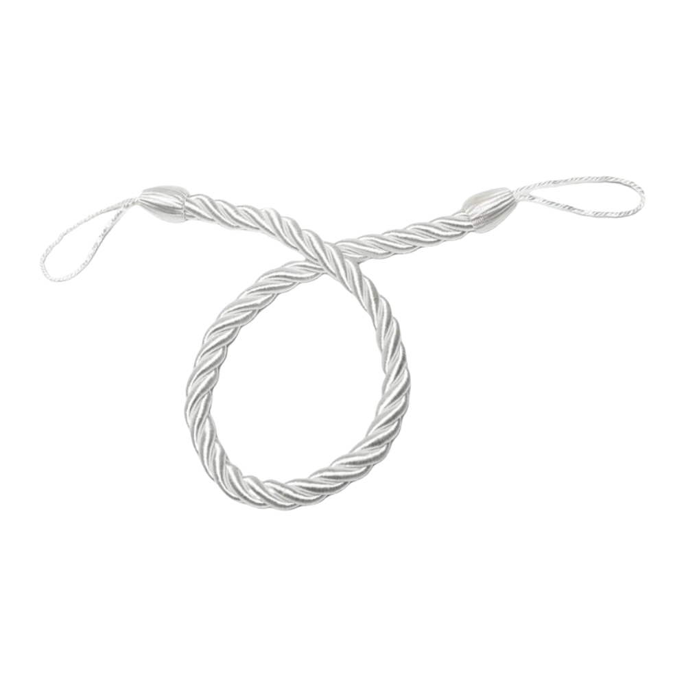 Anyhouz Curtain Tie White Simple Curtain Tieback Handmade Rope Buckle Home Decor Curtains-Curtain Tie-PEROZ Accessories