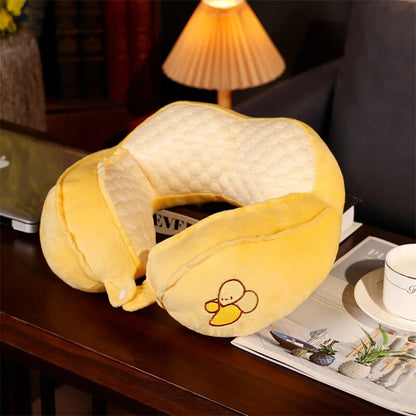 Anypack Neck Pillow Yellow Banana Travel U-shaped Cartoon Cute Comfortable Sleep Headrest-Neck Pillow-PEROZ Accessories