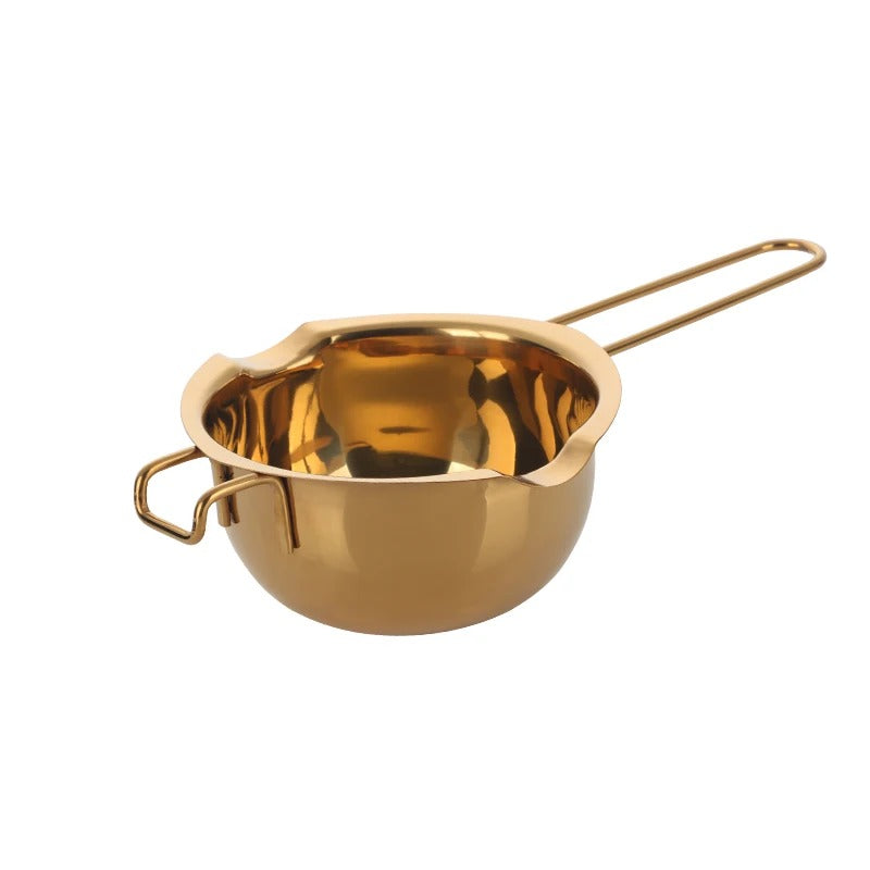 Anygleam Melting Pot 1Pc Gold Chocolate Melt Cookware Kitchen Heating Container Milk Bowl Baking Tool Kitchenware-Pots-PEROZ Accessories