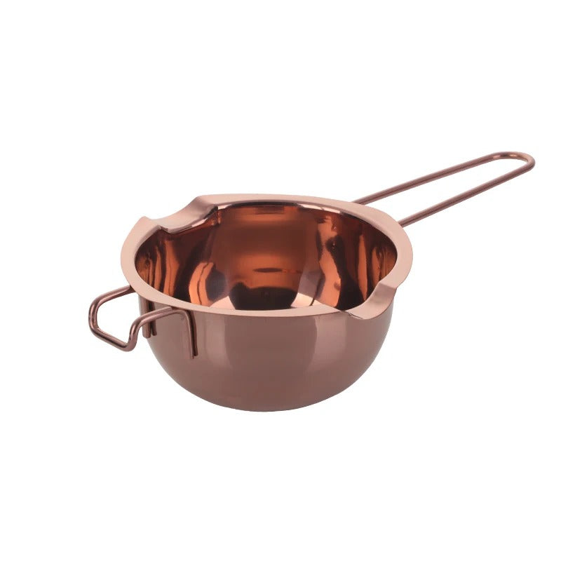 Anygleam Melting Pot 1Pc Rose gold Chocolate Melt Cookware Kitchen Heating Container Milk Bowl Baking Tool Kitchenware-Pots-PEROZ Accessories