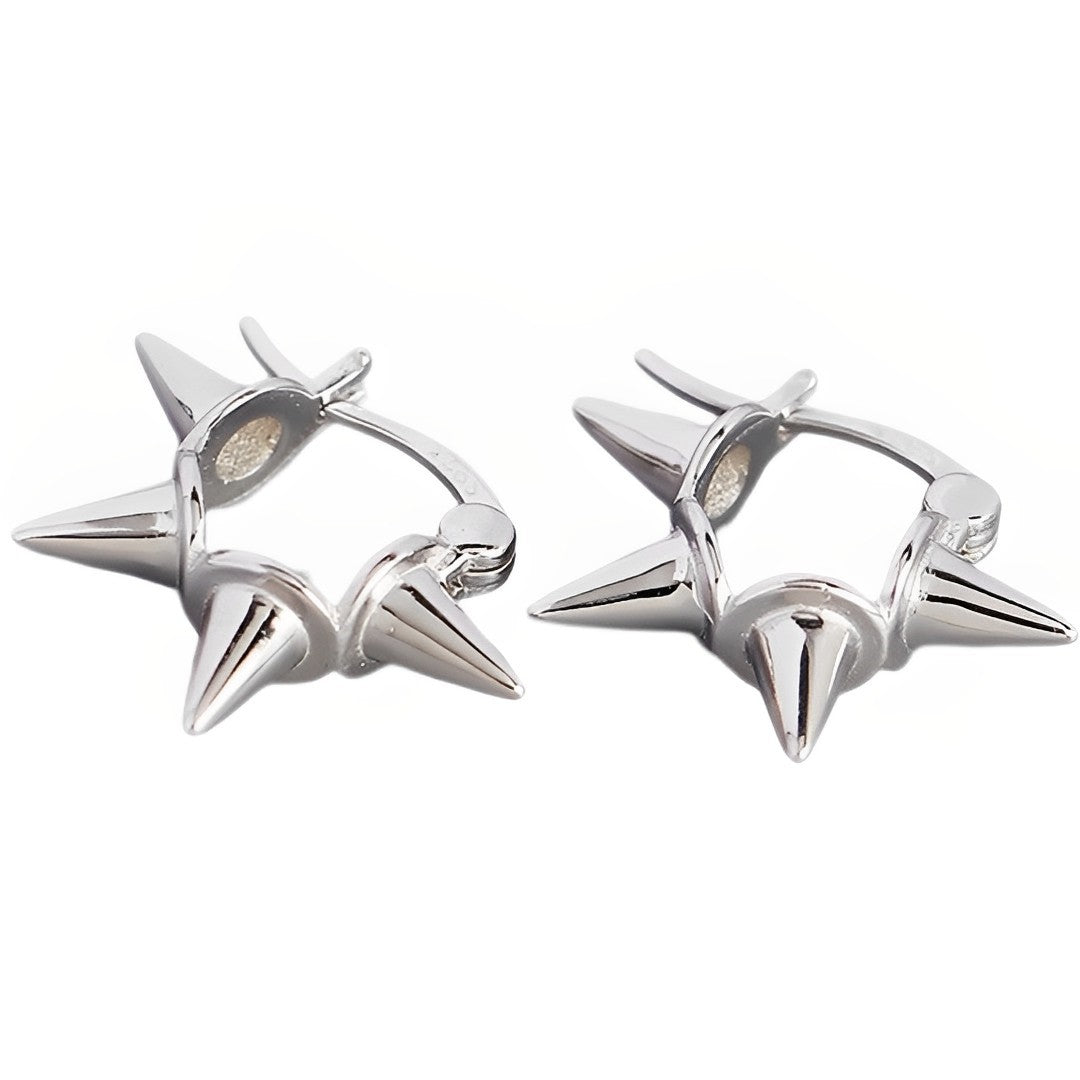 Anyco Buckle Earrings Punk Minimalist Rivets Ear Buckle Women Men Hip Hop Rock Jewelry Gold-Earrings-PEROZ Accessories