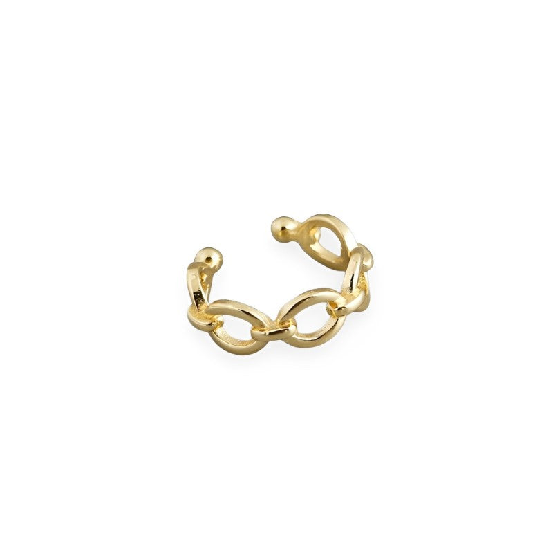 Anyco Stud Earrings Minimalist Chain Hoop Earrings For Women Trendy Jewelry Gold-Earrings-PEROZ Accessories