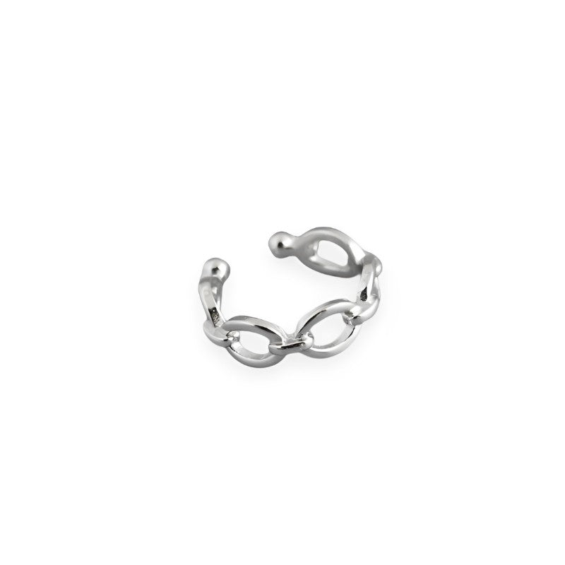 Anyco Stud Earrings Minimalist Chain Hoop Earrings For Women Trendy Jewelry Sterling Silver-Earrings-PEROZ Accessories