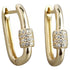 Anyco Fashion Earrings Punk Goth Lock Ear Buckle Trendy Hoop For Women Fine Jewelry Gold-Earrings-PEROZ Accessories