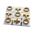 Anyhouz Tic-Tac-Toe XO Board Gold and White Tabletop Home Decor Modern Art Living Room Display House Decorative Crafts Metal Ornaments-Ornaments-PEROZ Accessories