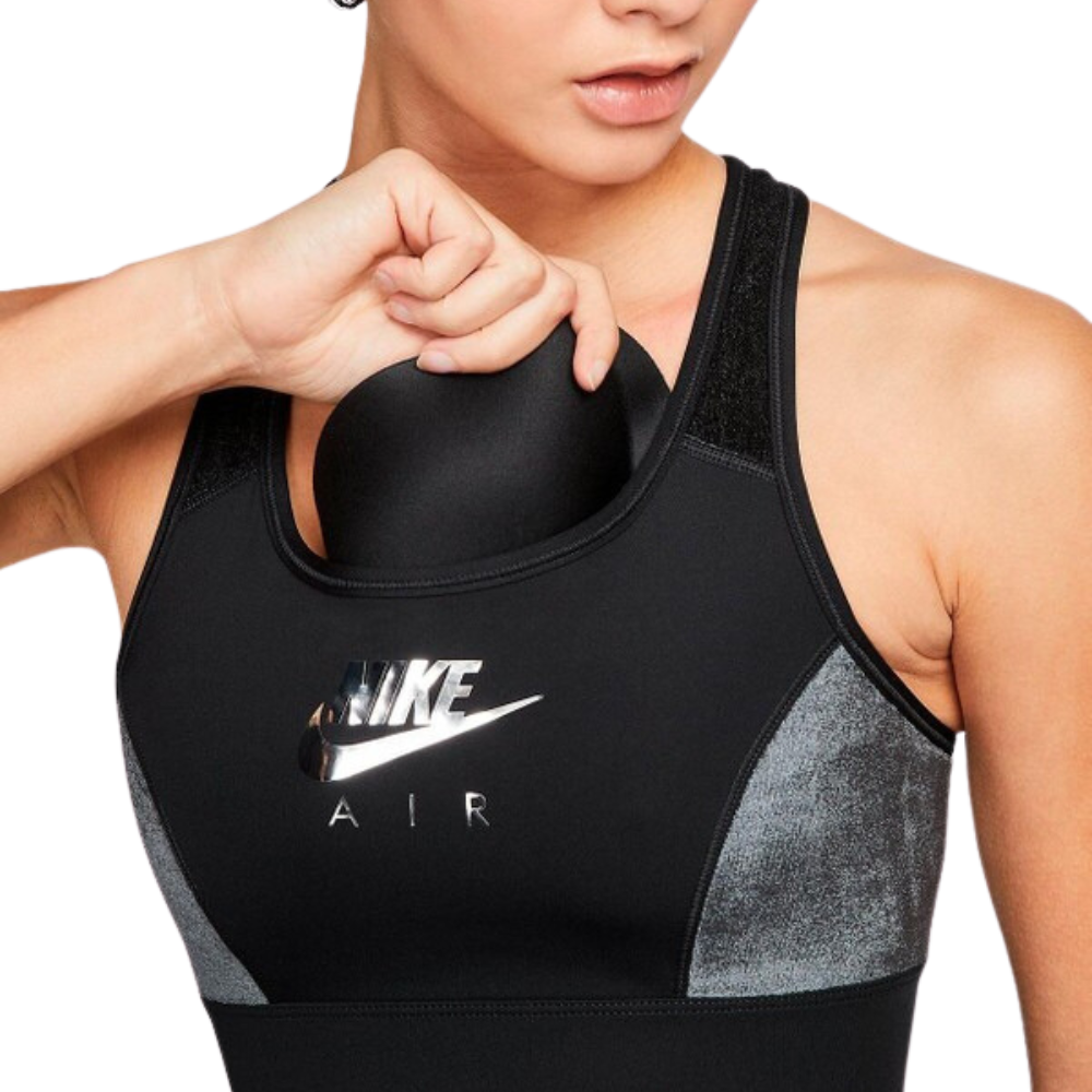 Nike Air Training swoosh bra in black-Fashion-PEROZ Accessories