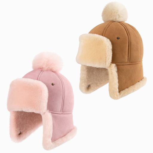 Ugg Sheepskin Upflap Hat-Hats-PEROZ Accessories