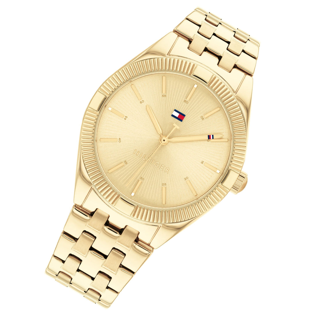 Tommy Hilfiger Ionic Thin Gold Plated 2 Steel Light Gold Dial Ladies Watch - 1782550-Quartz Watches-PEROZ Accessories