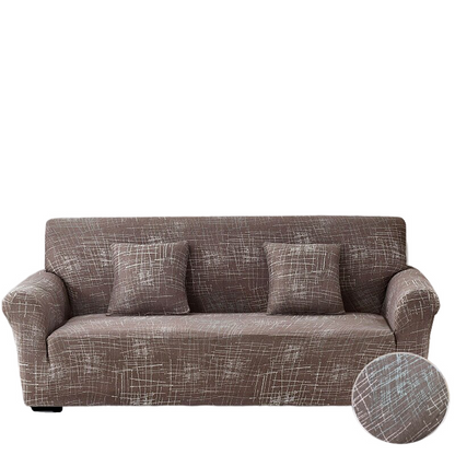 Anyhouz 4 Seater Sofa Cover Rustic Brown Style and Protection For Living Room Sofa Chair Elastic Stretchable Slipcover-Slipcovers-PEROZ Accessories