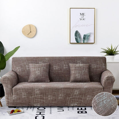 Anyhouz 1 Seater Sofa Cover Rustic Brown Style and Protection For Living Room Sofa Chair Elastic Stretchable Slipcover-Slipcovers-PEROZ Accessories