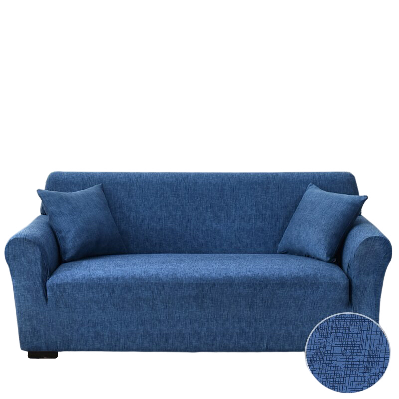 Anyhouz 1 Seater Sofa Cover Plain Blue Style and Protection For Living Room Sofa Chair Elastic Stretchable Slipcover-Slipcovers-PEROZ Accessories