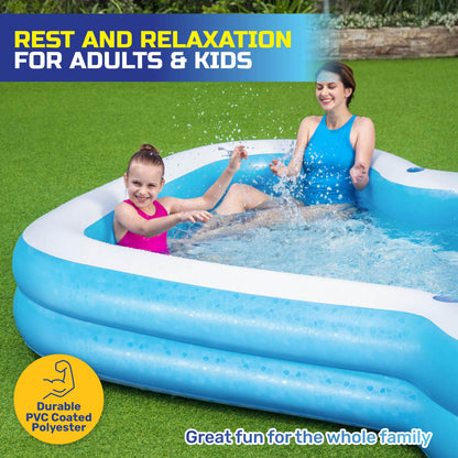 Bestway Inflatable Sunsational Family Pool Mosaic Printed Base 1207L-Home &amp; Garden &gt; Pool &amp; Accessories-PEROZ Accessories